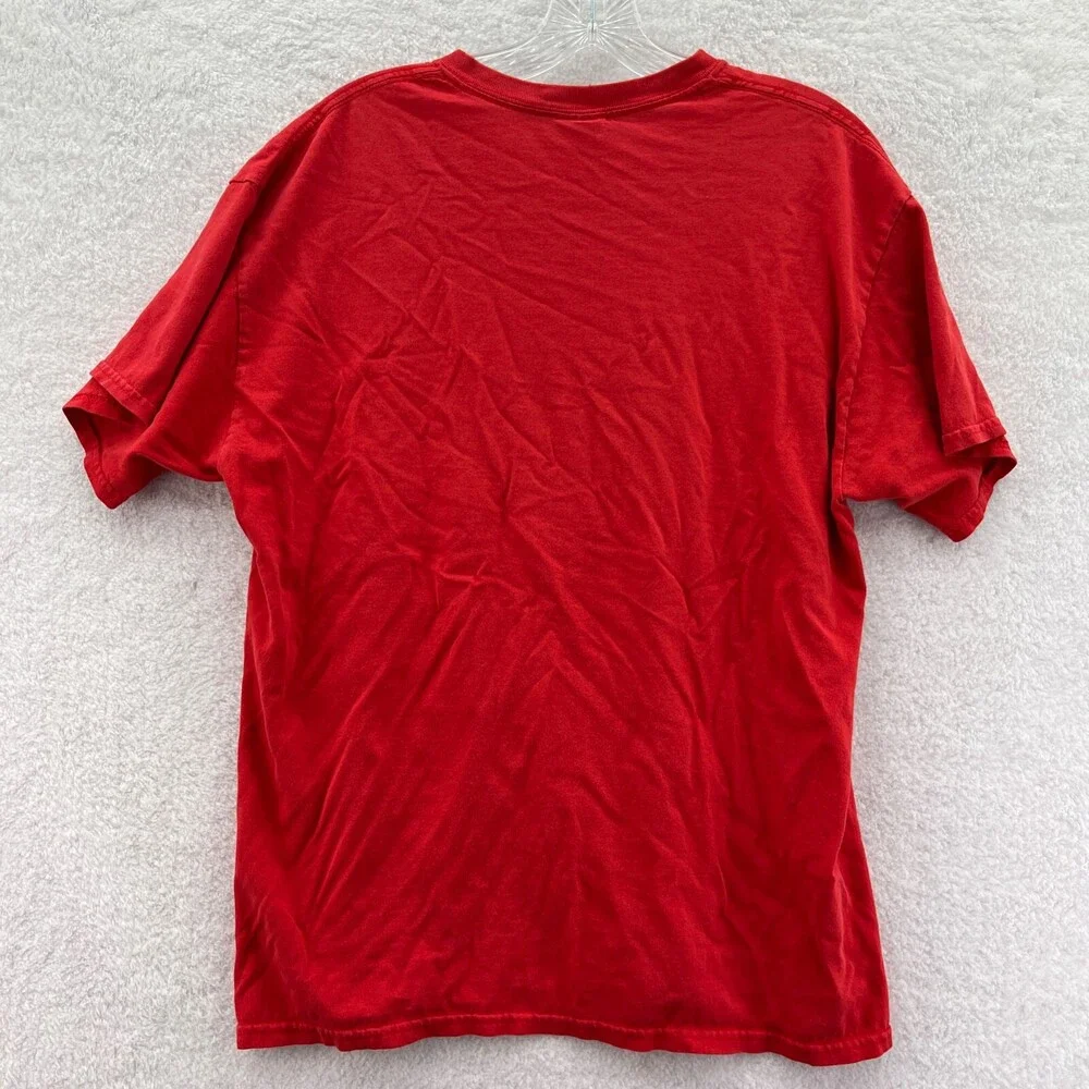 Gildan Louisville Cardinals Shirt Men Large Red Short Sleeve‎ Cotton Basketball